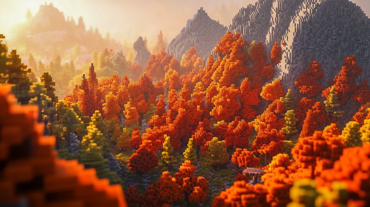 Minecraft осень